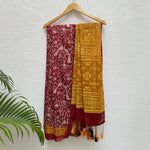Load image into Gallery viewer, Haute Red Peacock Cotton Silk Printed Saree
