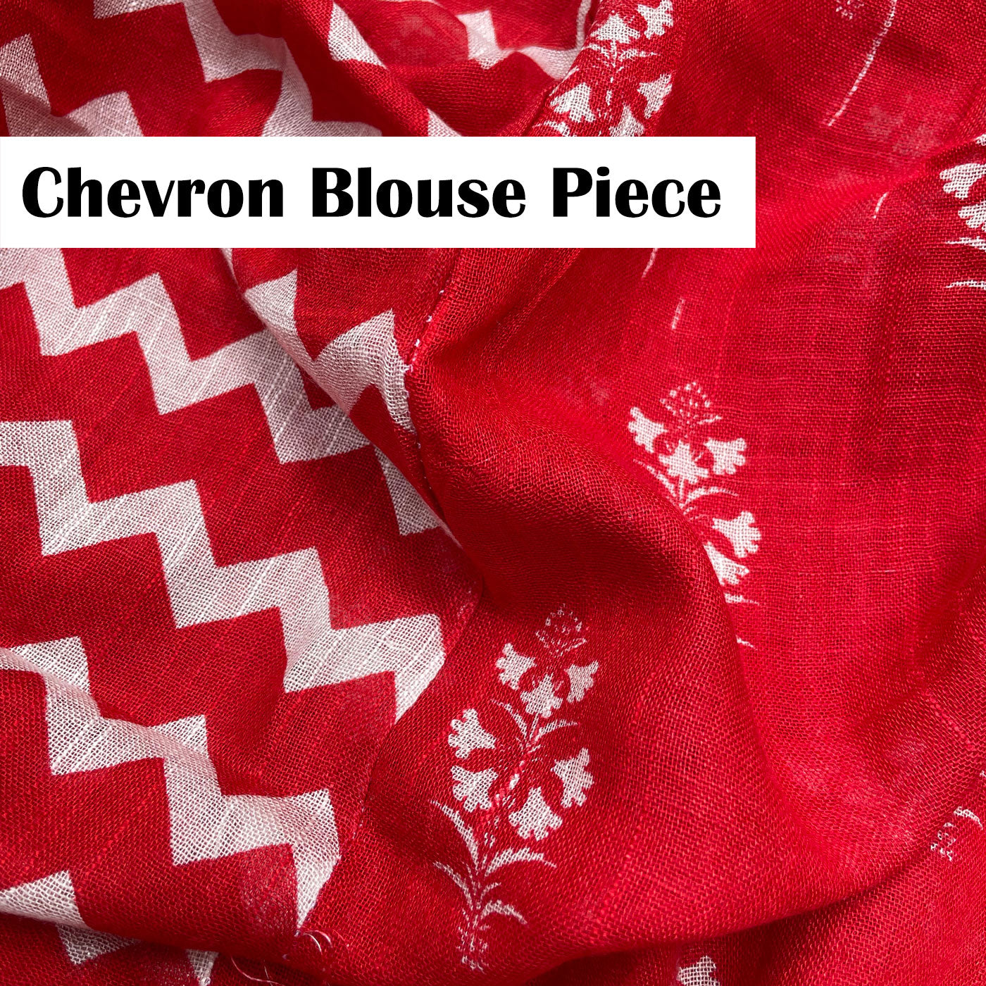 Hibiscus Red Organic Linen Saree