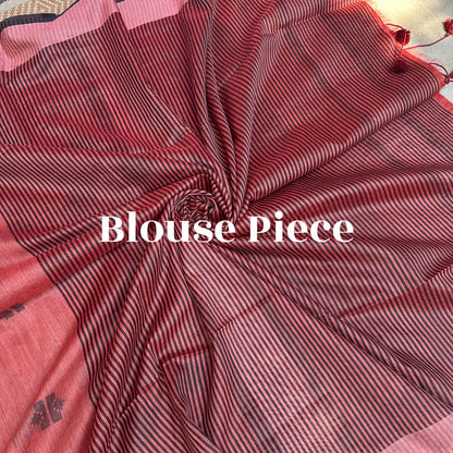 Holly Berry Cotton Bamboo Silk Saree