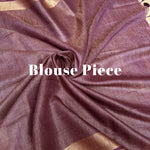 Load image into Gallery viewer, Honey Bourbon Cotton Metallic Saree
