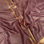 Load image into Gallery viewer, Honey Bourbon Cotton Metallic Saree
