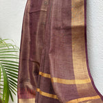 Load image into Gallery viewer, Honey Bourbon Cotton Metallic Saree
