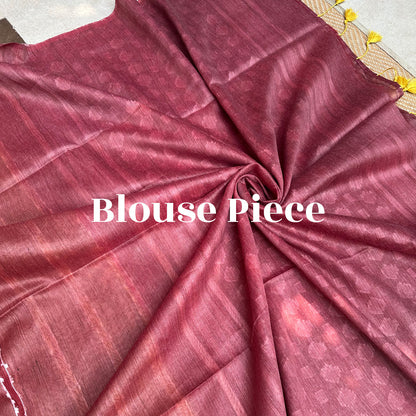 Honey Filigree Cotton Bamboo Silk Saree