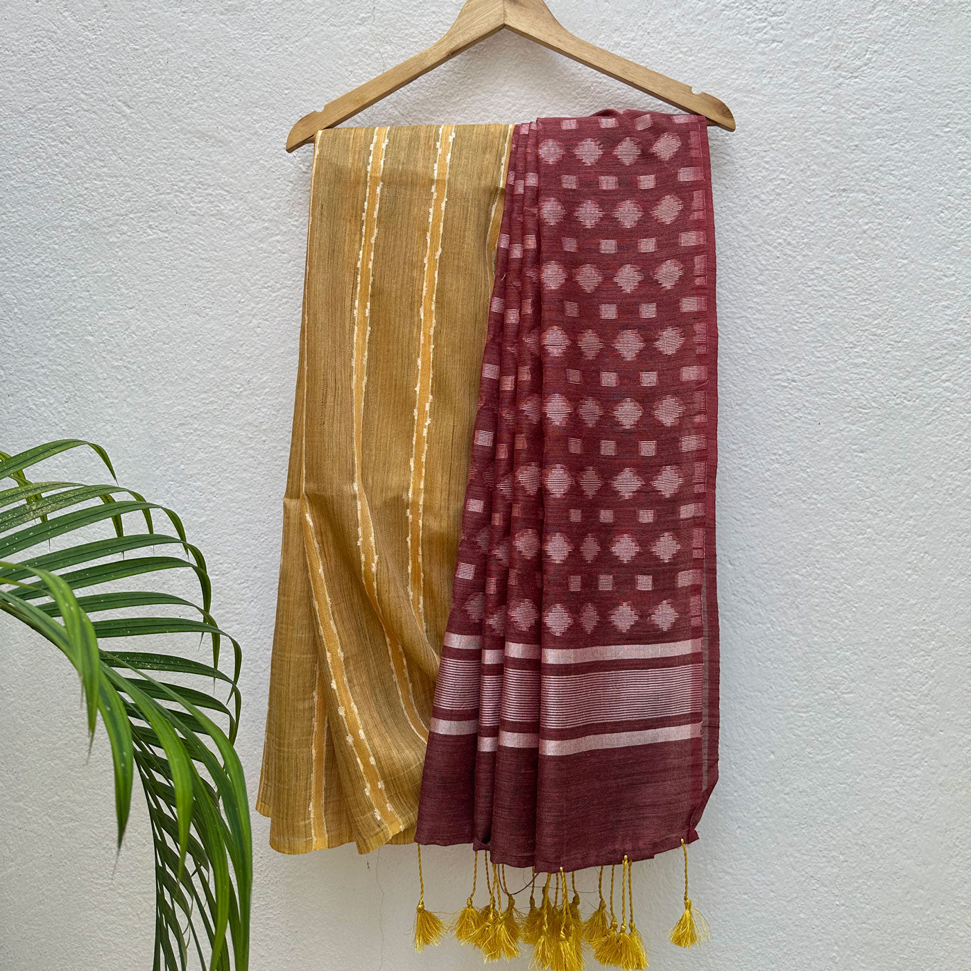 Honey Filigree Cotton Bamboo Silk Saree