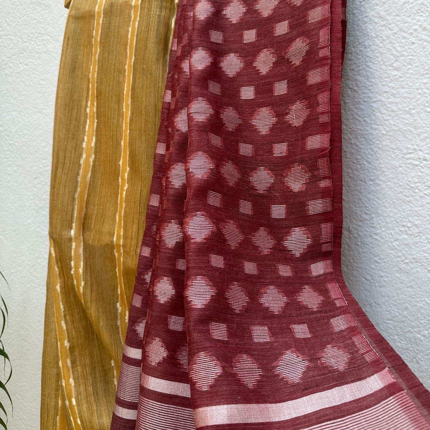 Honey Filigree Cotton Bamboo Silk Saree