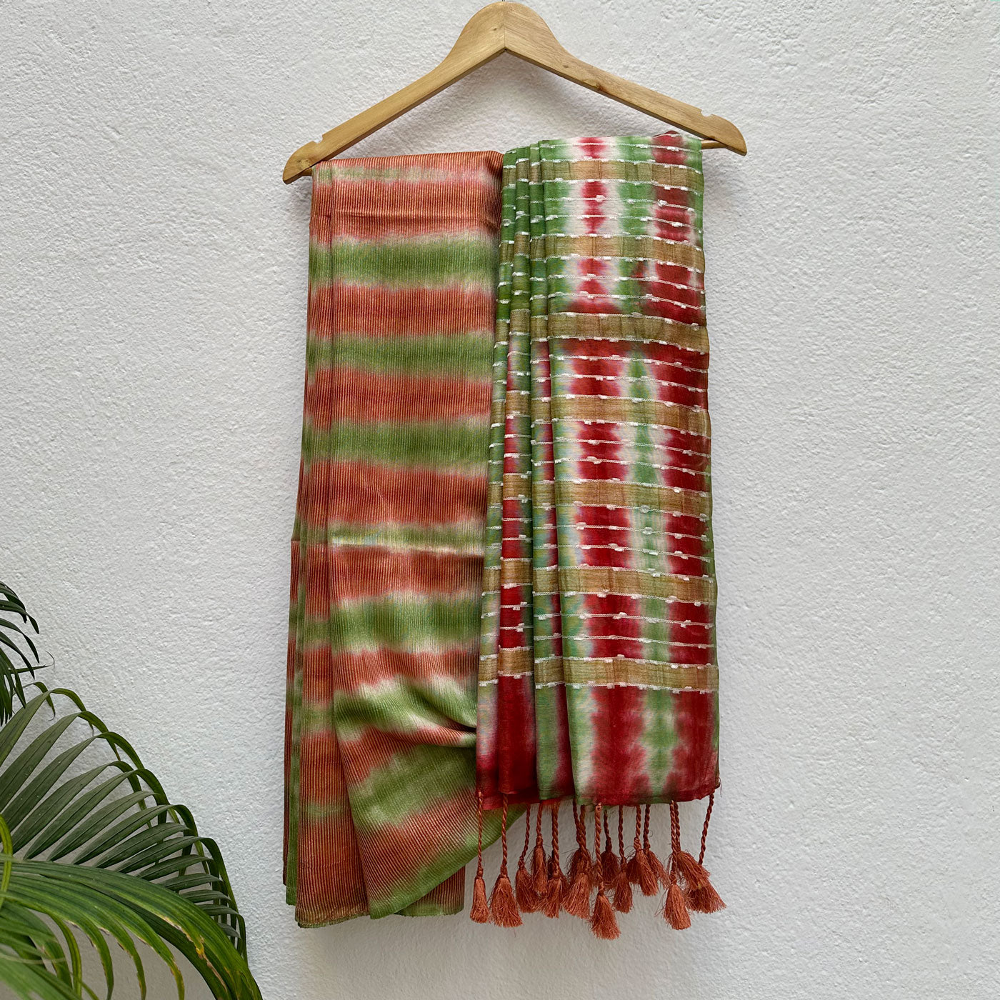Honey Ginger Shibori Cotton Silk Saree
