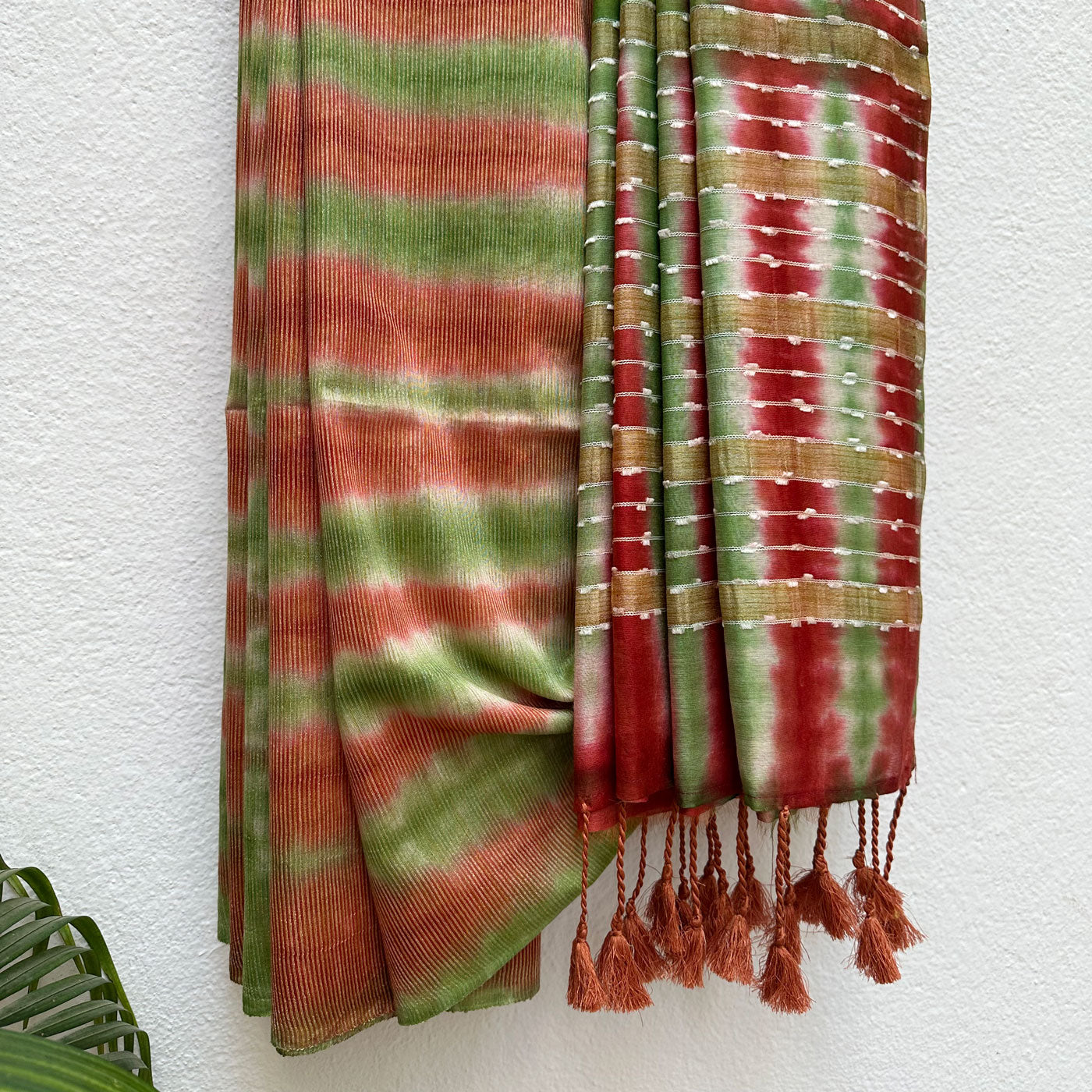 Honey Ginger Shibori Cotton Silk Saree