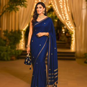 Dhruvtaara Cotton Silk Sequins Saree
