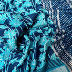 Load image into Gallery viewer, Ivanetti Dahlia Printed Organic Linen Saree
