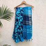 Load image into Gallery viewer, Ivanetti Dahlia Printed Organic Linen Saree
