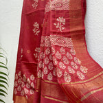 Load image into Gallery viewer, Jaaswand Handblock Printed Cotton Silk Saree
