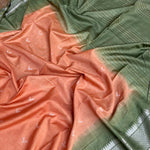 Load image into Gallery viewer, Jaffa Orange Cotton Silk Saree

