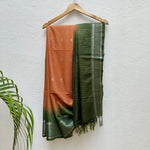 Load image into Gallery viewer, Jaffa Orange Cotton Silk Saree
