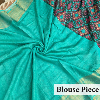 Jayanti Aztec Cotton Silk Printed Saree