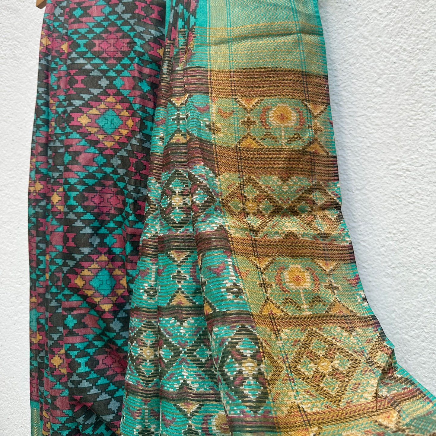 Jayanti Aztec Cotton Silk Printed Saree
