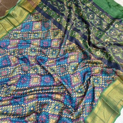 Jheel Aztec Cotton Silk Printed Saree