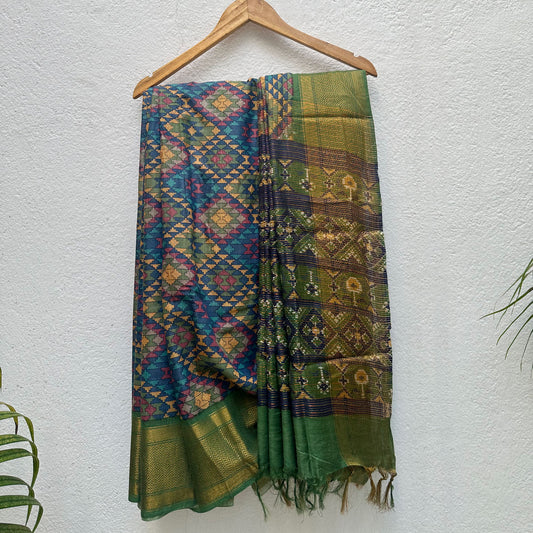 Jheel Aztec Cotton Silk Printed Saree