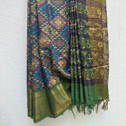 Jheel Aztec Cotton Silk Printed Saree