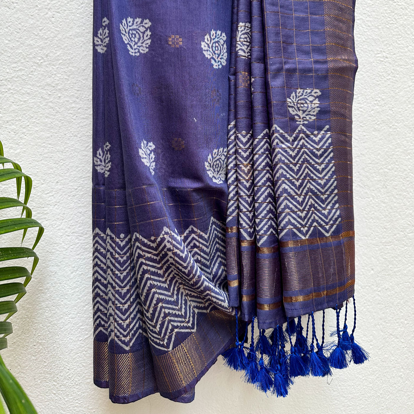 Kamini Handblock Printed Cotton Silk Saree