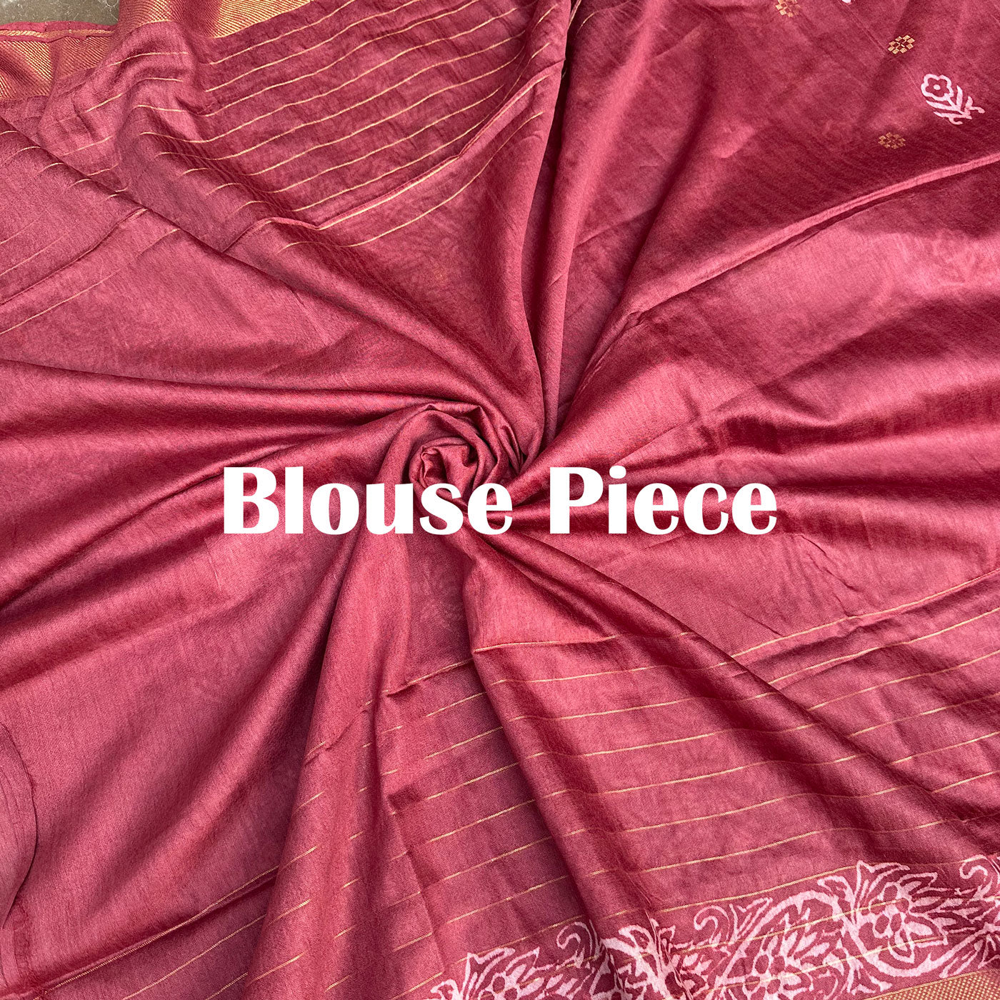 Kaner Handblock Printed Cotton Silk Saree