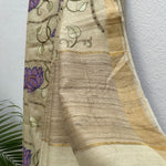 Load image into Gallery viewer, Kashmiri Kaawa Embroidered Desi Tussar Silk Saree
