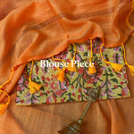 Load image into Gallery viewer, Kesariya Cotton Saree with Printed Blouse
