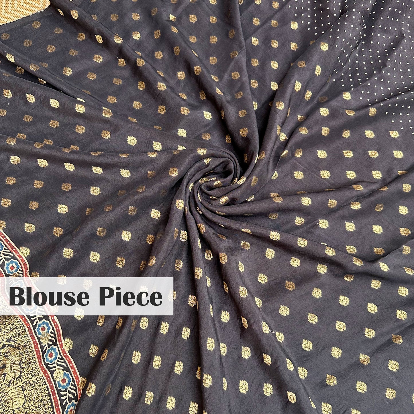 Keshav Handblock Printed Ajrakh Modal Silk Saree