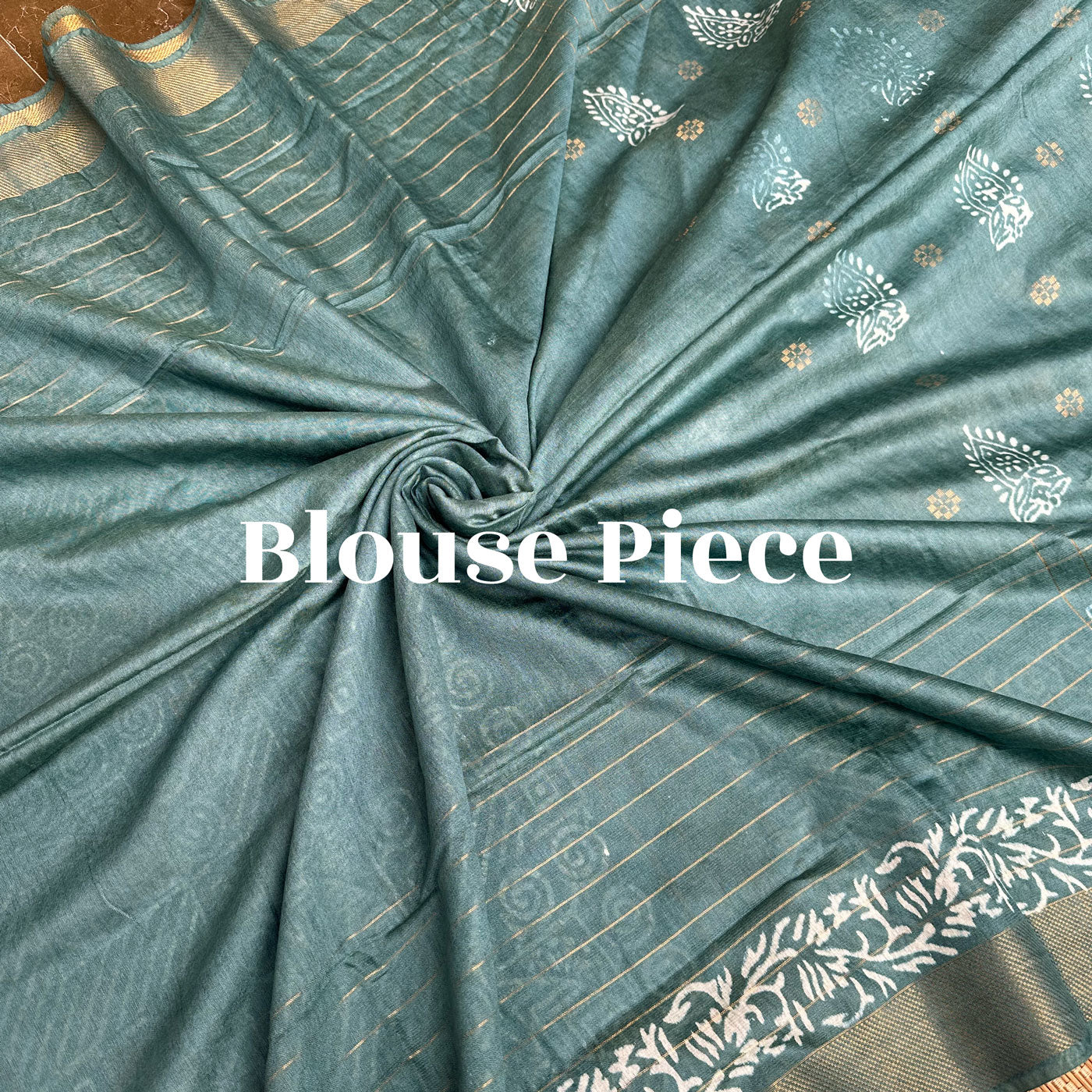 Ketaki Handblock Printed Cotton Silk Saree