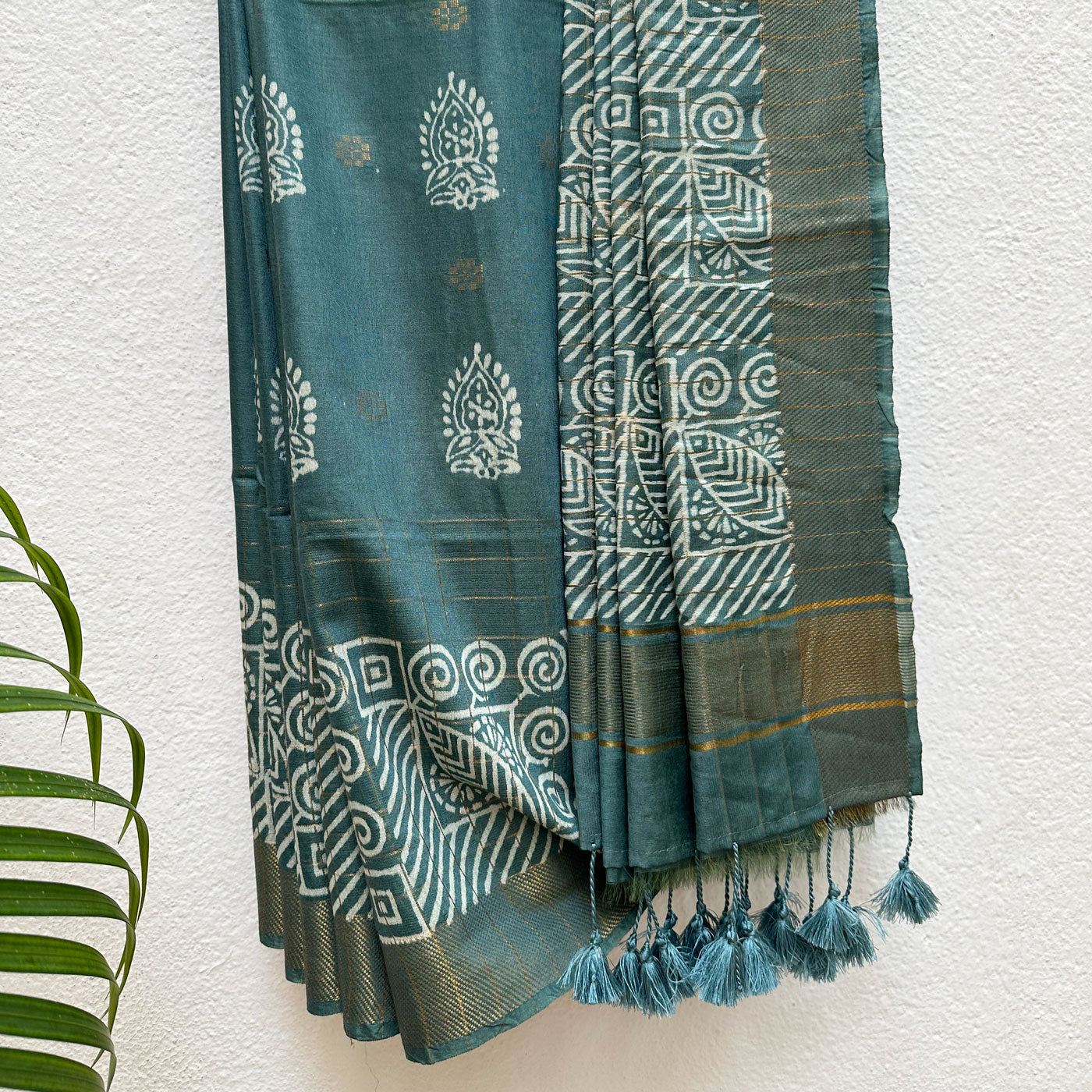 Ketaki Handblock Printed Cotton Silk Saree