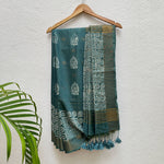 Load image into Gallery viewer, Ketaki Handblock Printed Cotton Silk Saree
