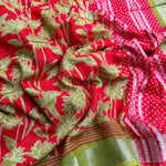 Load image into Gallery viewer, Kilburn Rose Dahlia Printed Organic Linen Saree
