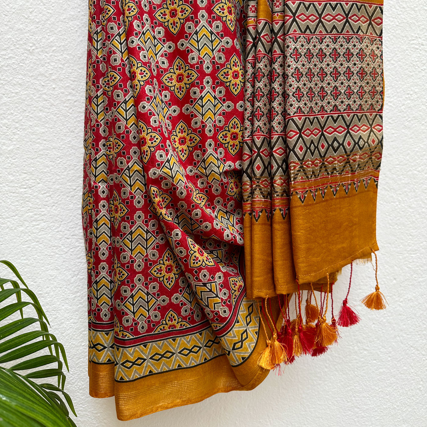 Kolam Cotton Viscose Printed Saree