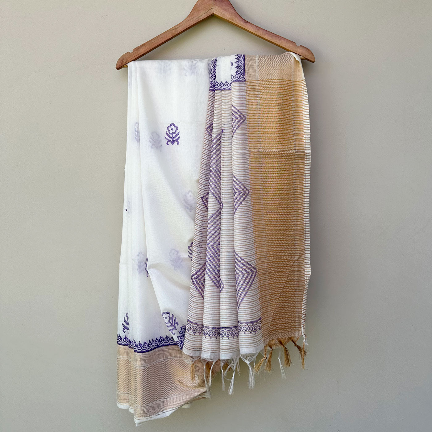 Kritika Handblock Printed Cotton Silk Saree