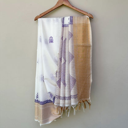 Kritika Handblock Printed Cotton Silk Saree