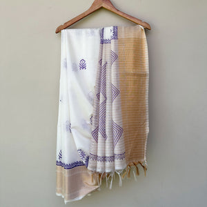 Kritika Handblock Printed Cotton Silk Saree