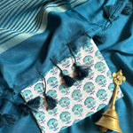 Load image into Gallery viewer, Lagoon Cotton Saree with Printed Blouse
