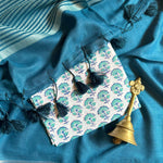 Load image into Gallery viewer, Lagoon Cotton Saree with Printed Blouse
