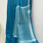 Load image into Gallery viewer, Lagoon Cotton Saree with Printed Blouse
