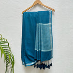 Load image into Gallery viewer, Lagoon Cotton Saree with Printed Blouse
