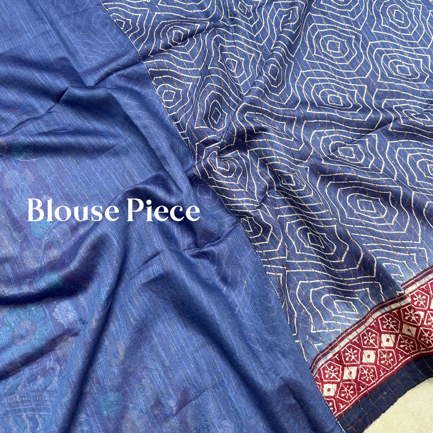 Le Rouge Kalamkari Night Cotton Viscose Printed Saree