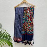 Load image into Gallery viewer, Le Rouge Kalamkari Night Cotton Viscose Printed Saree
