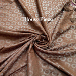 Load image into Gallery viewer, Leather Brown Cotton Viscose Saree
