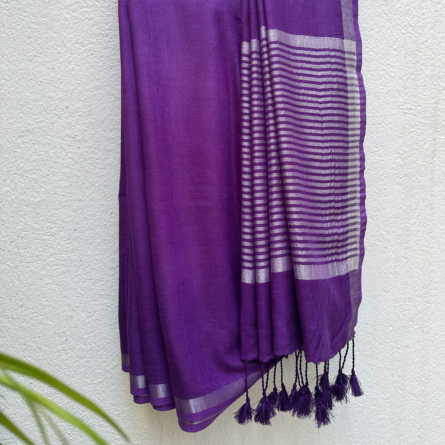 Sweet Lilac Cotton Saree with Printed Blouse