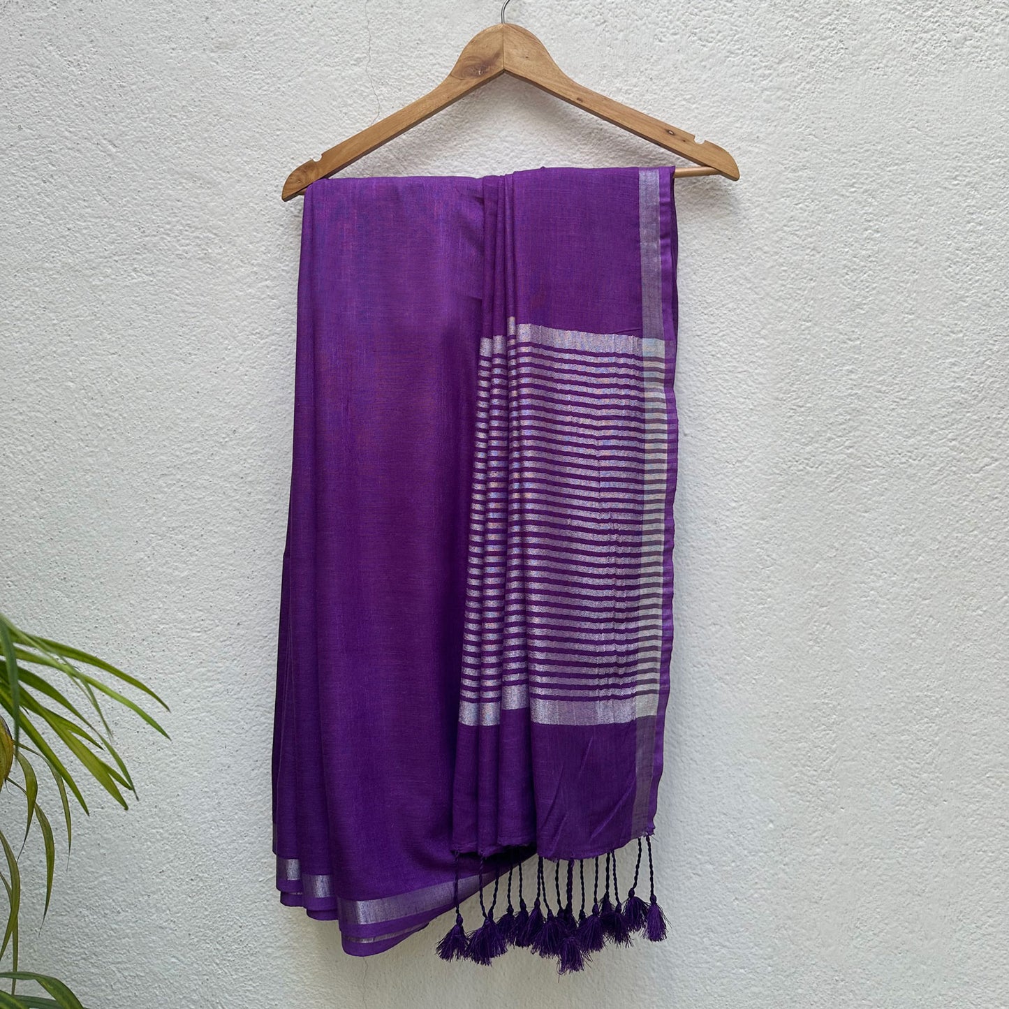 Sweet Lilac Cotton Saree with Printed Blouse