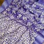 Load image into Gallery viewer, Lilac Cotton Silk Batik Saree
