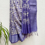 Load image into Gallery viewer, Lilac Cotton Silk Batik Saree
