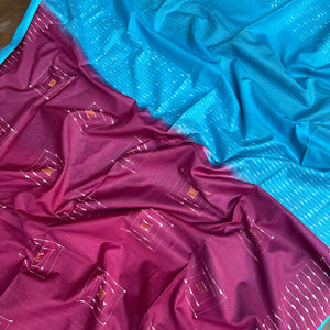 Magenta Skyline Cotton Silk Saree