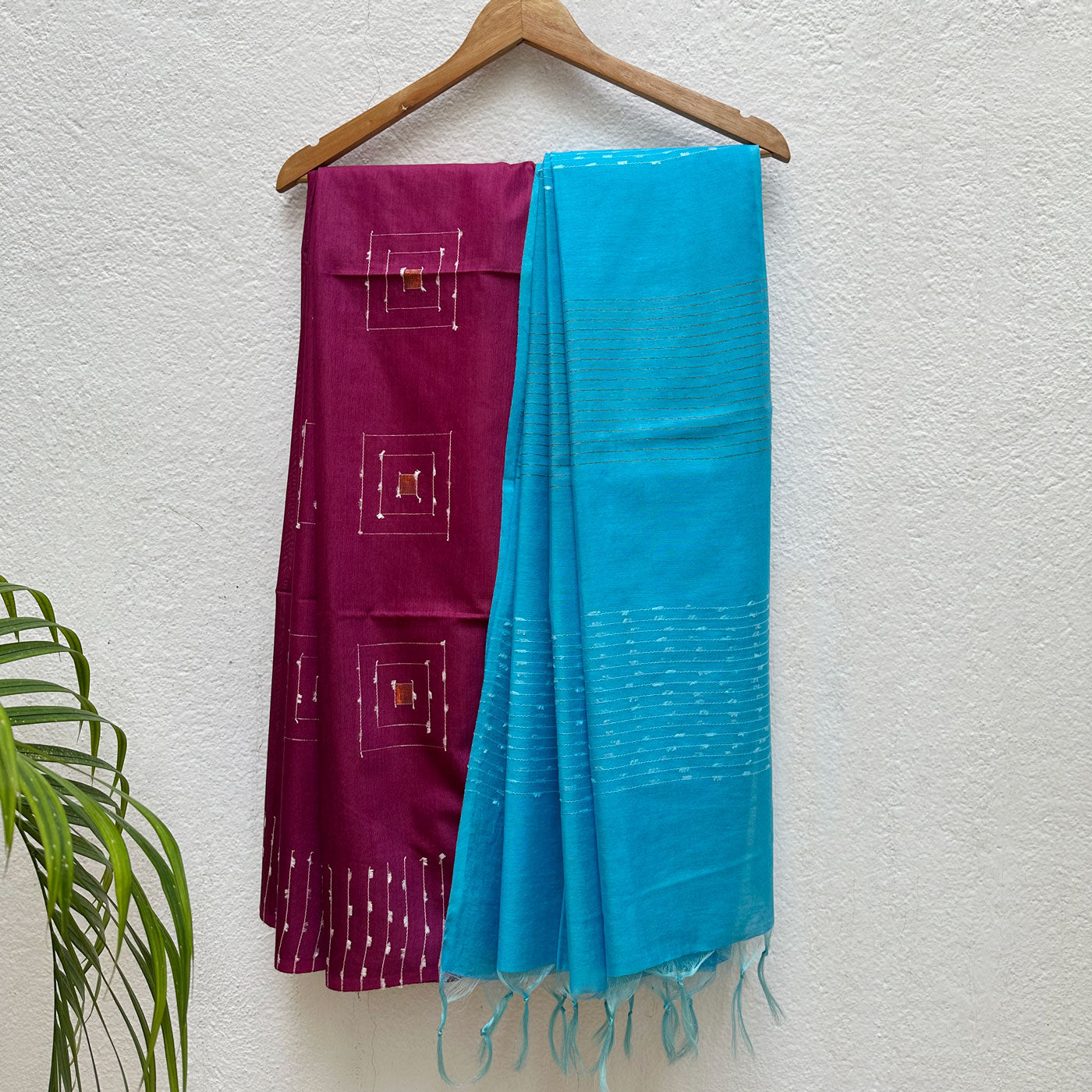 Magenta Skyline Cotton Silk Saree