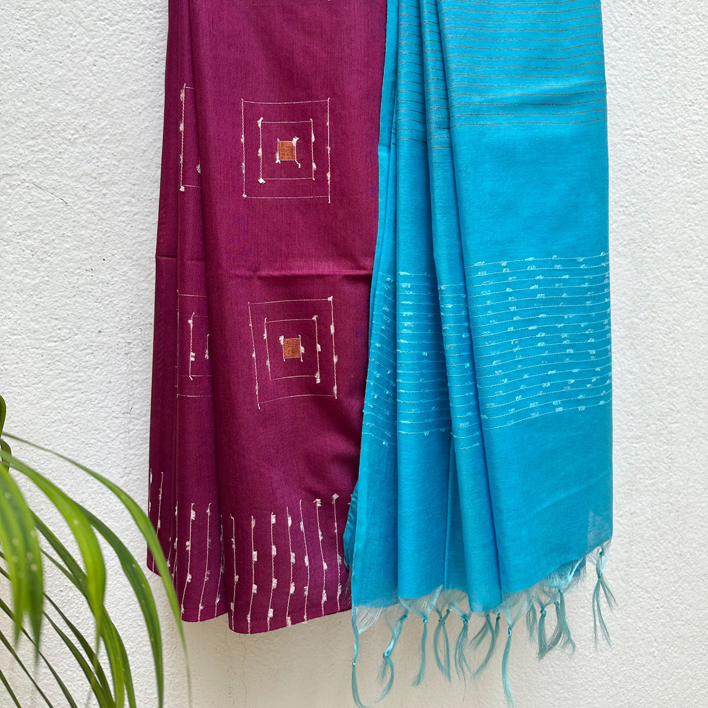 Magenta Skyline Cotton Silk Saree
