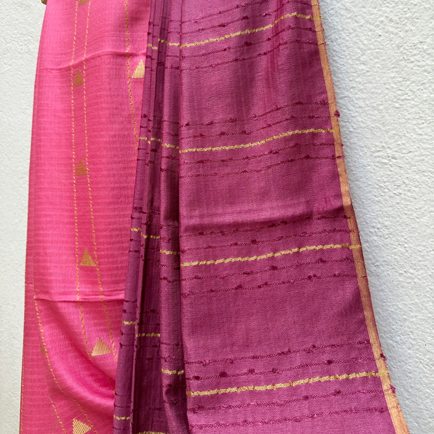 Magenta Spreen Cotton Silk Saree